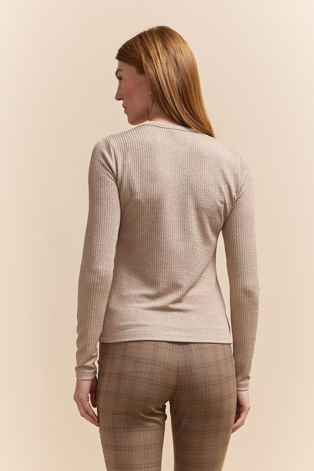Long sleeve crew neck top