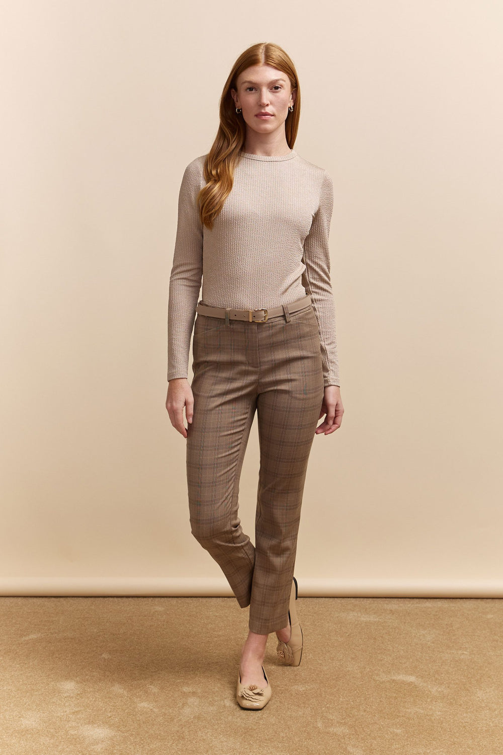 Long sleeve crew neck top