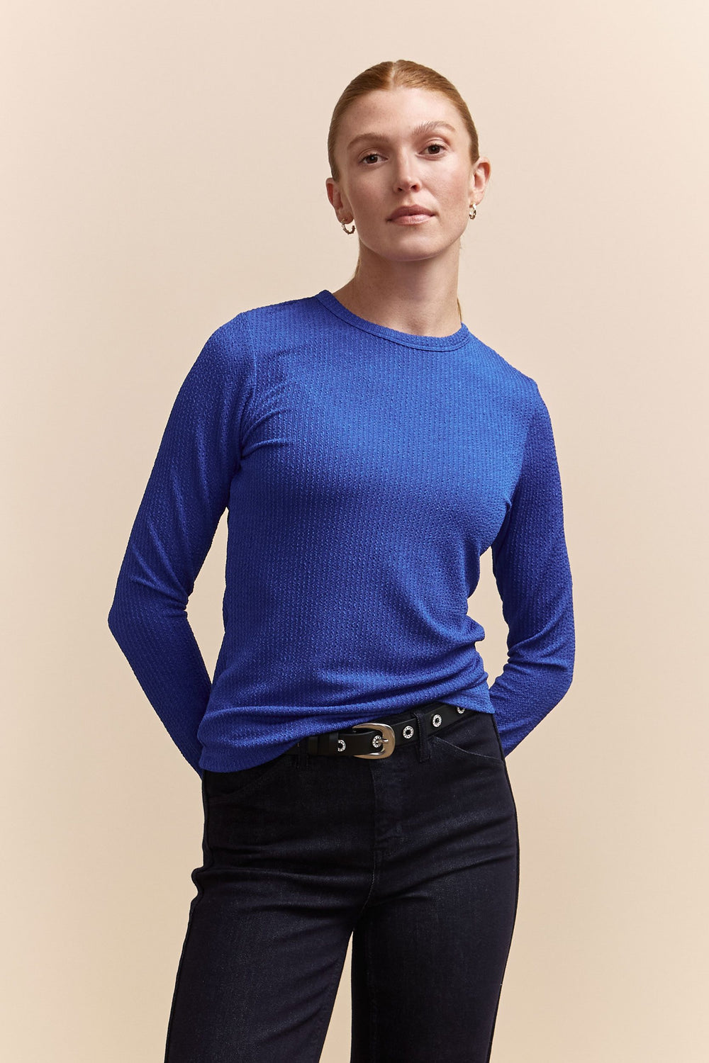 Long sleeve crew neck top