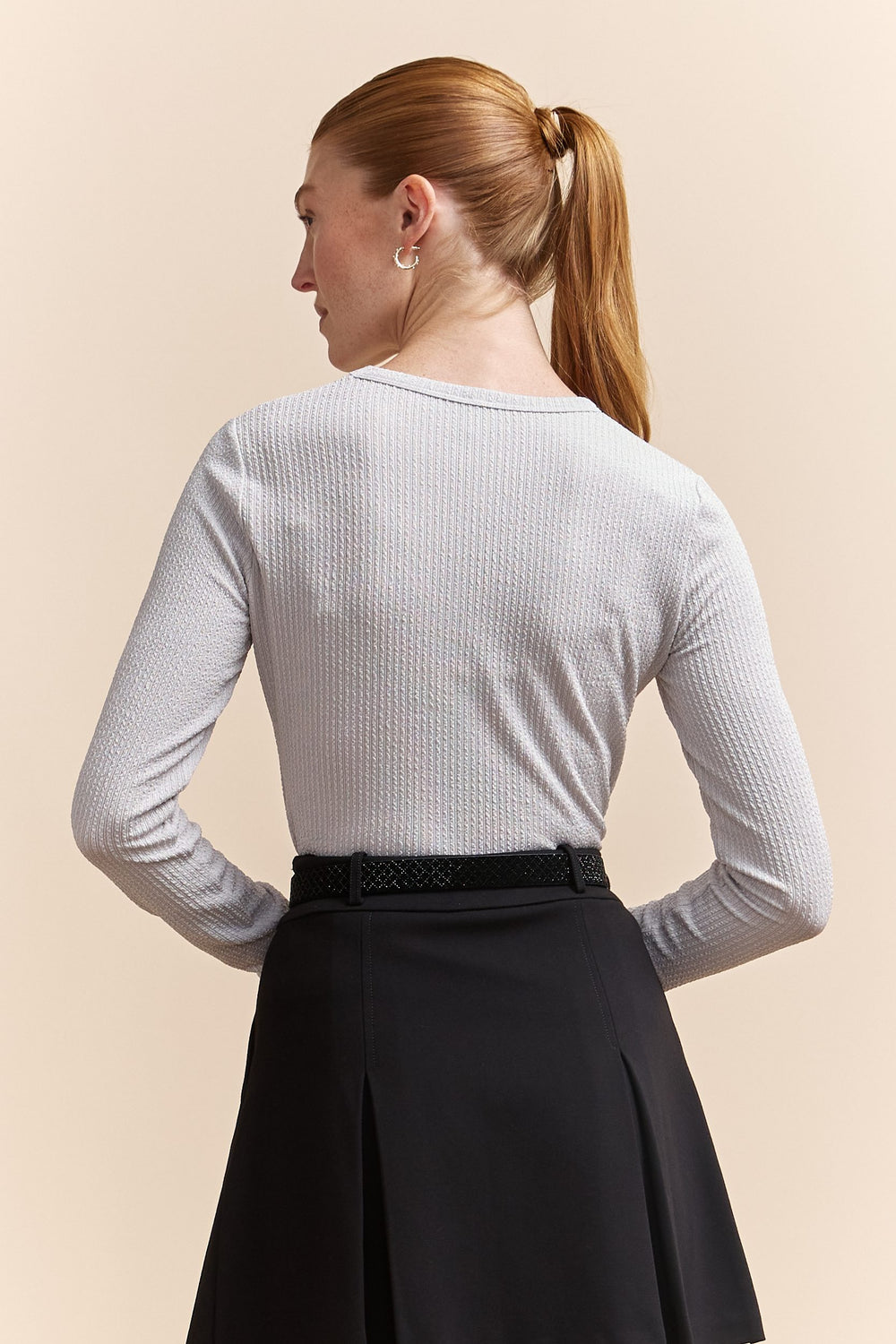 Long sleeve crew neck top