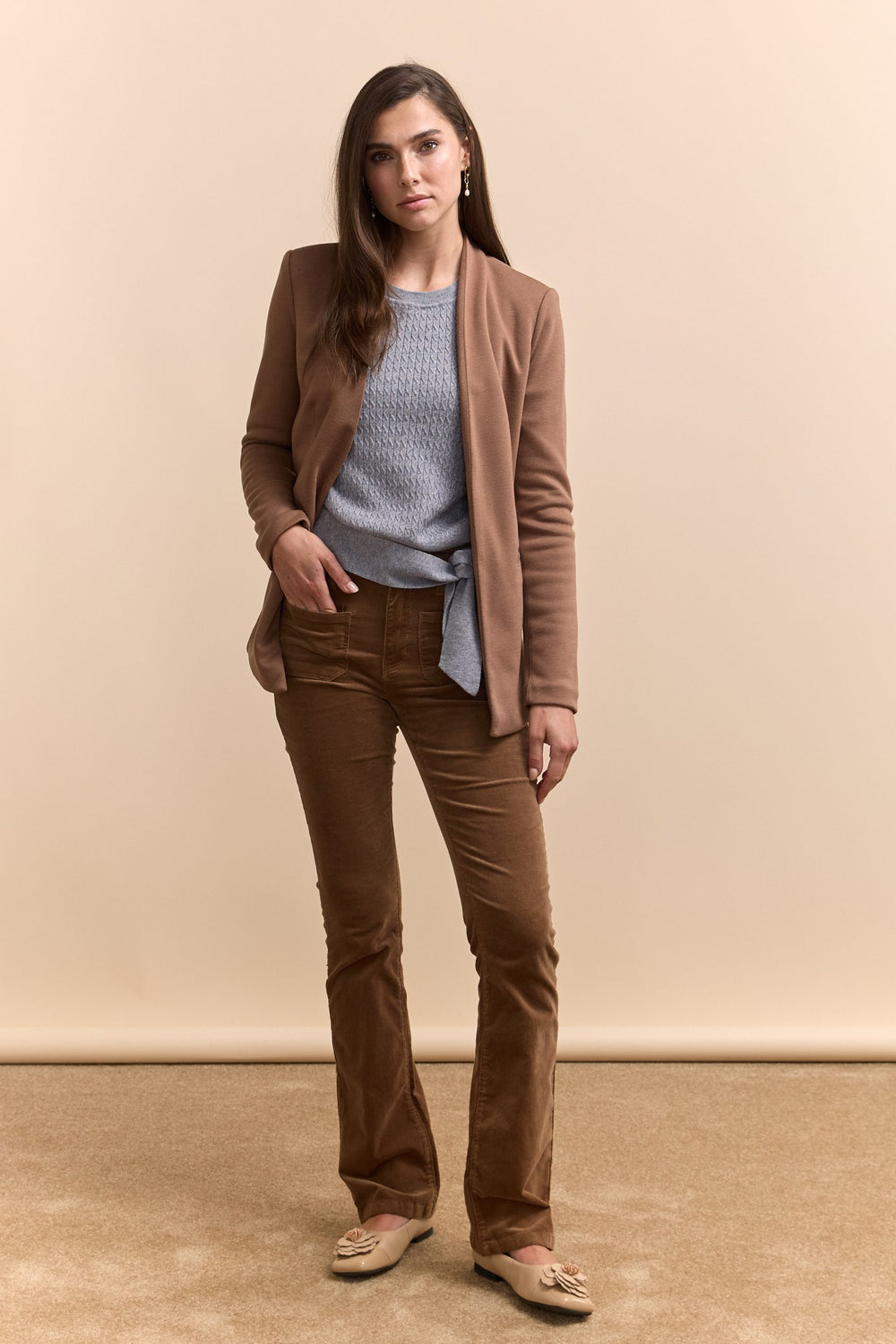 Sweater with front knot