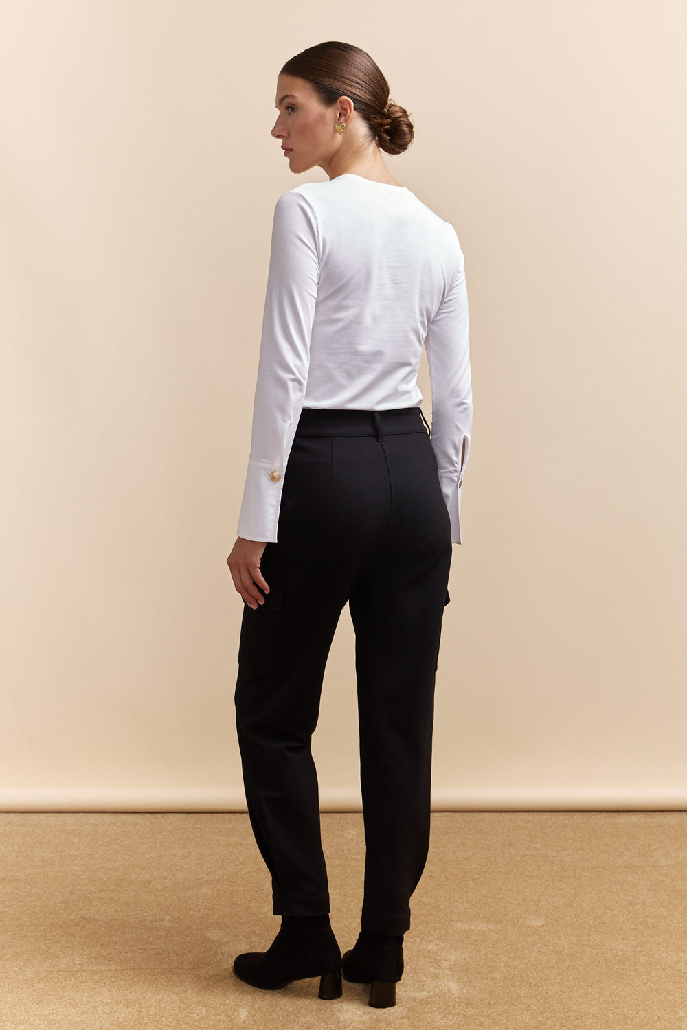 High waist pant cargo pocket