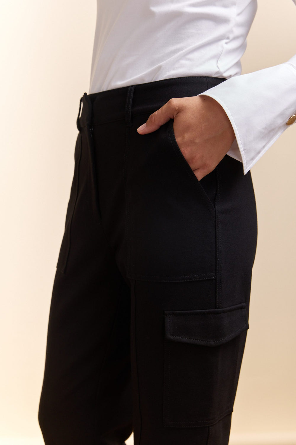 High waist pant cargo pocket