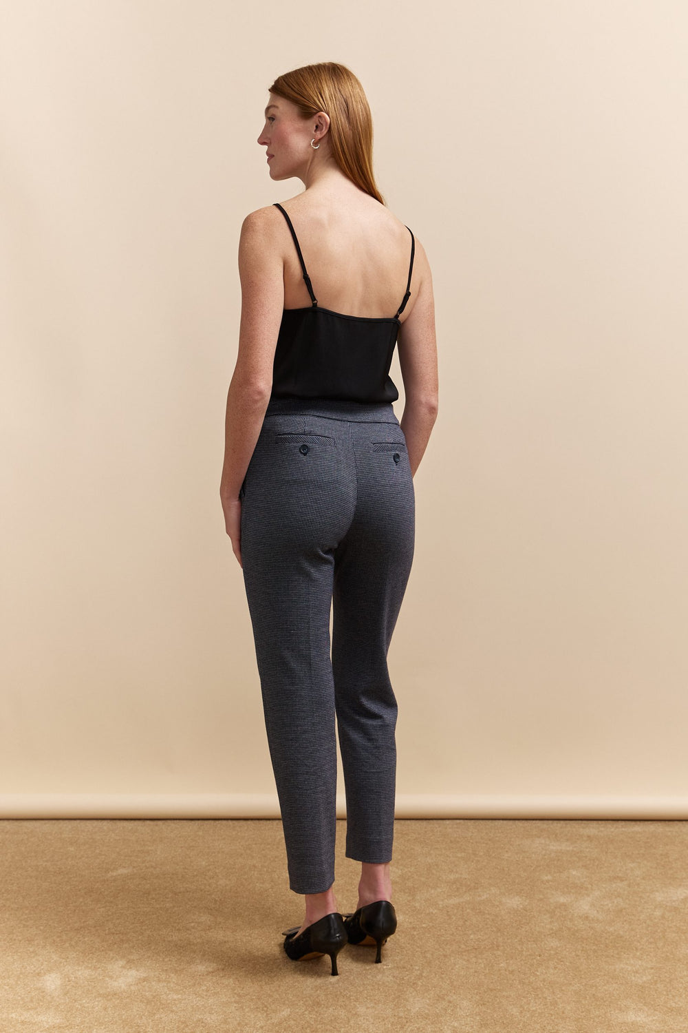 Pant with pleats & elastic waist