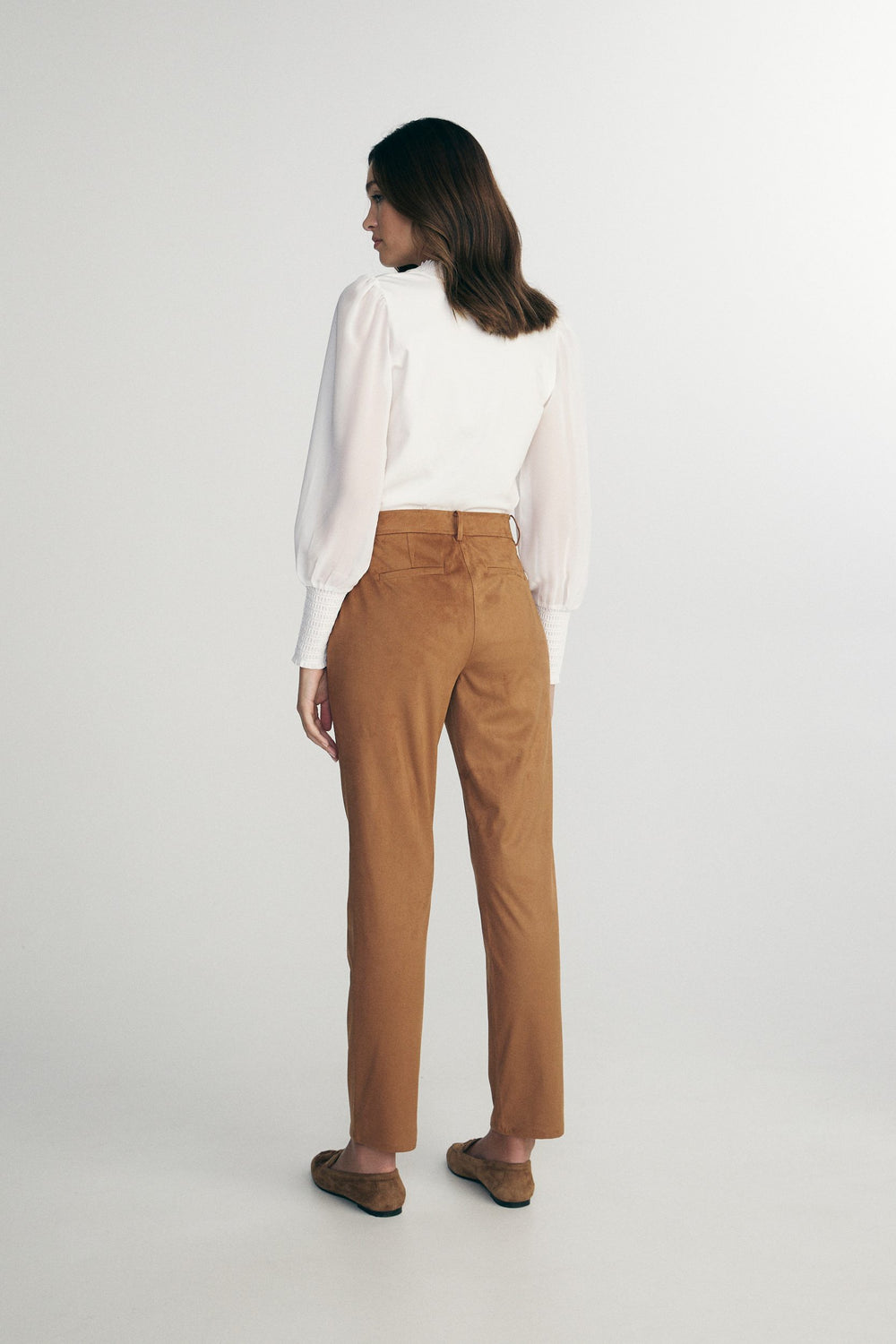 Faux suede pants