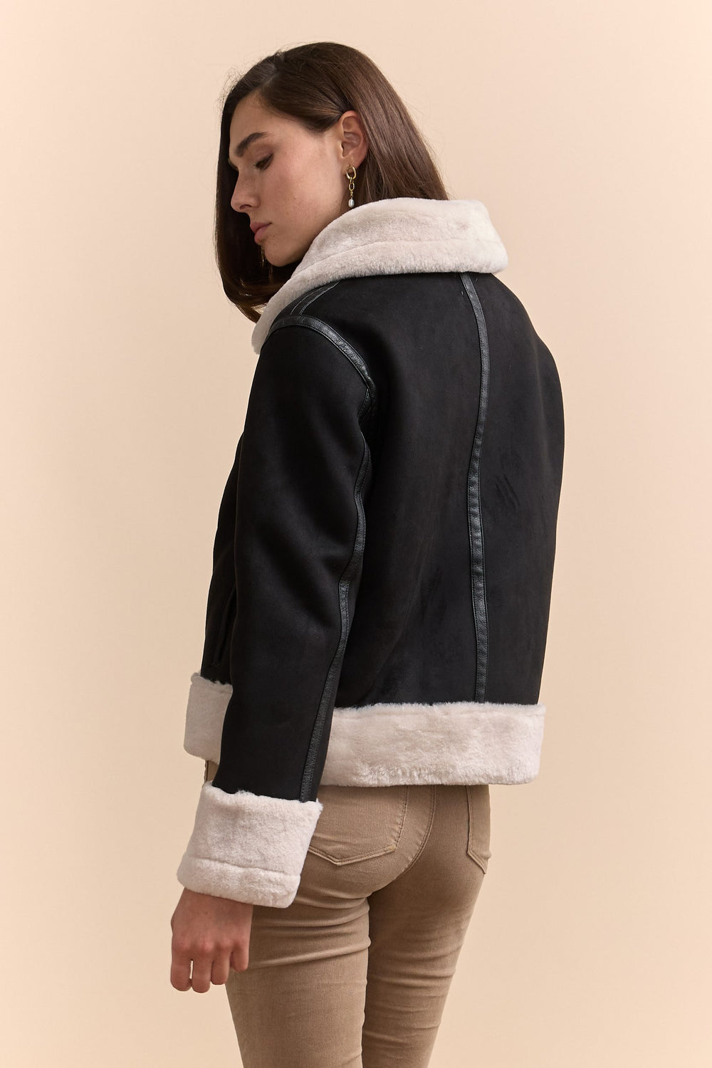 Faux shearling coat