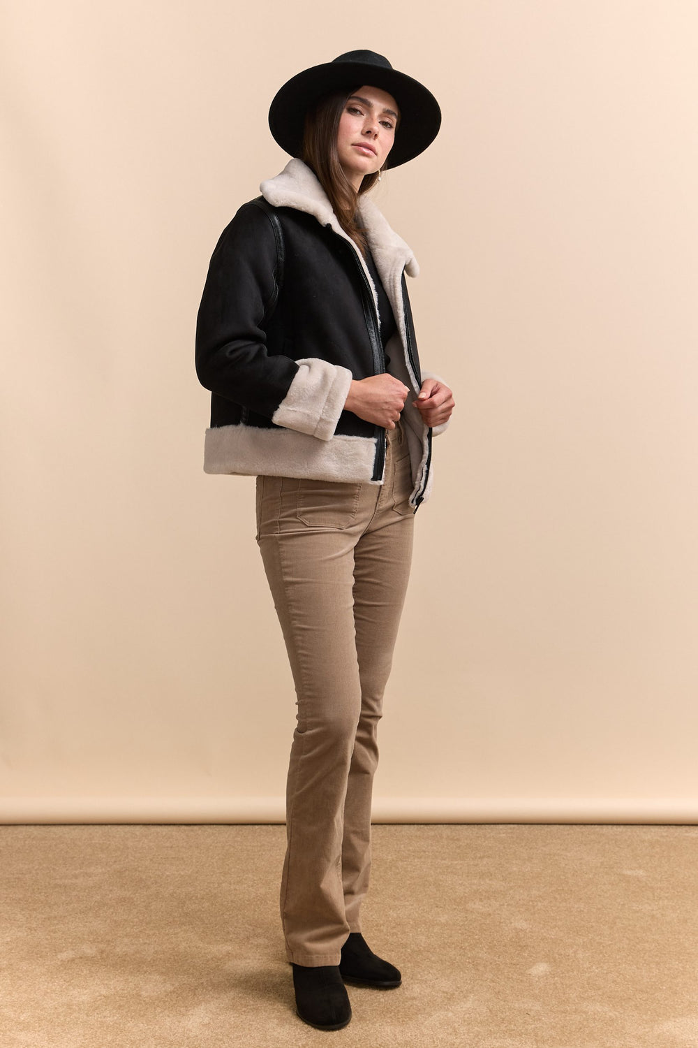 Faux shearling coat