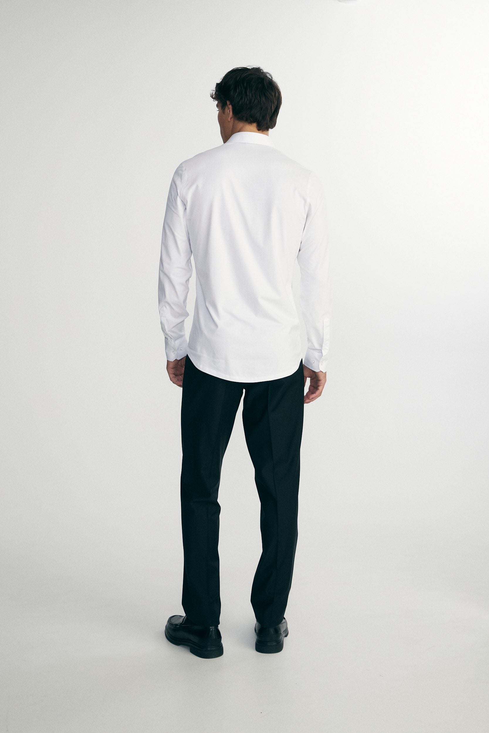 Jersey back & sleeve fitted shirt