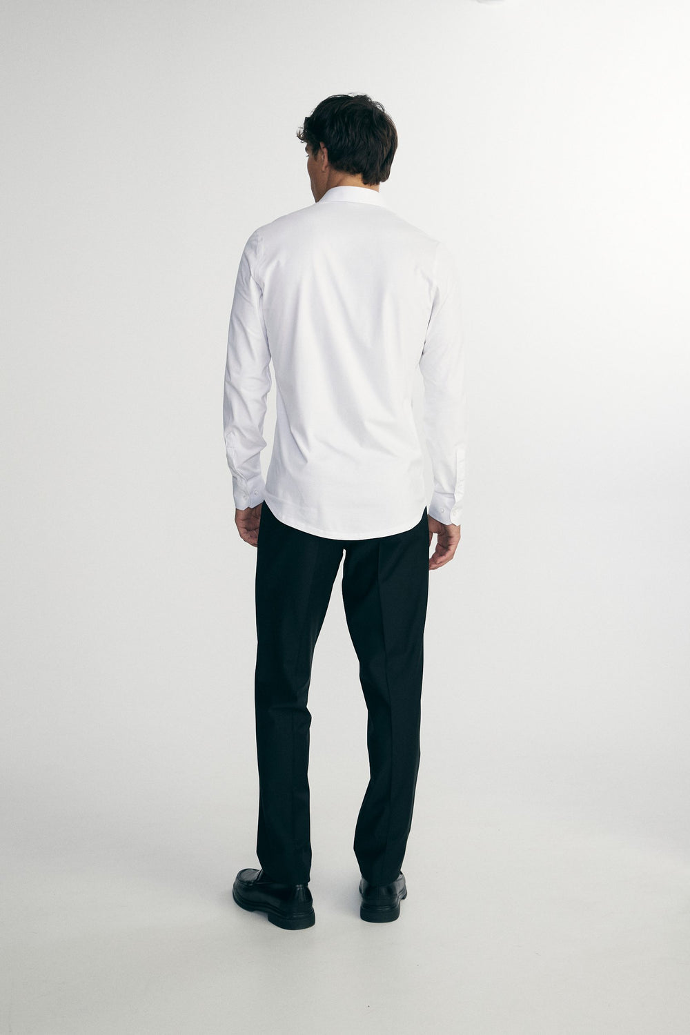 Jersey back & sleeve fitted shirt