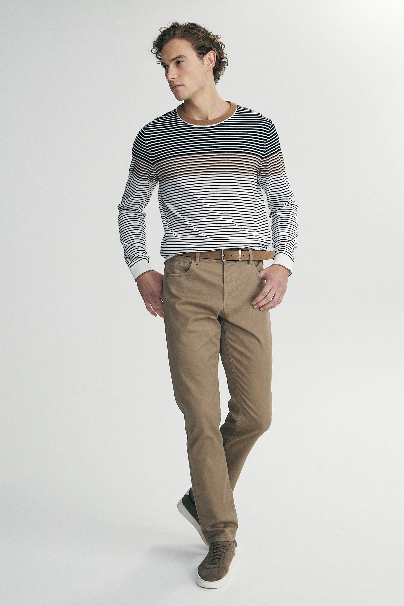 Stripes blocking sweater