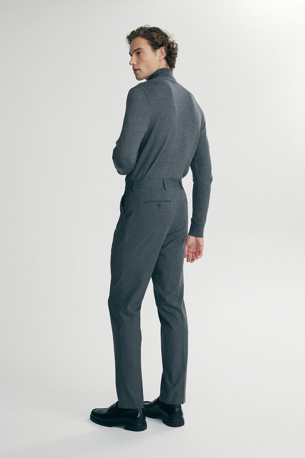 Pleated flannel pants