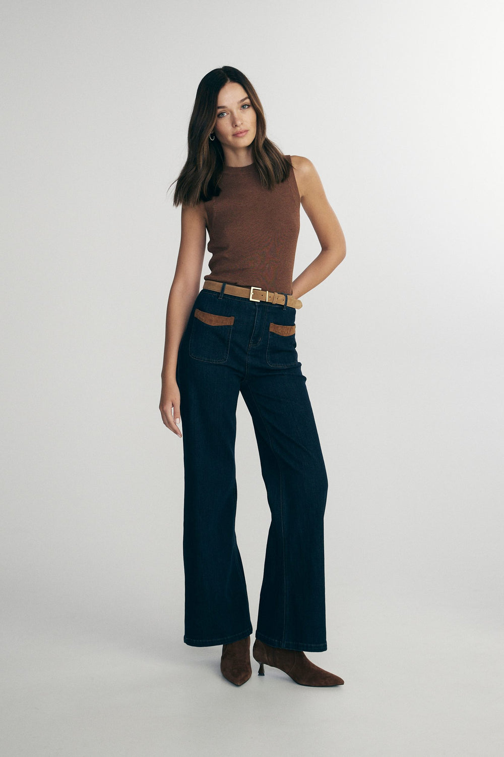 Suede belt