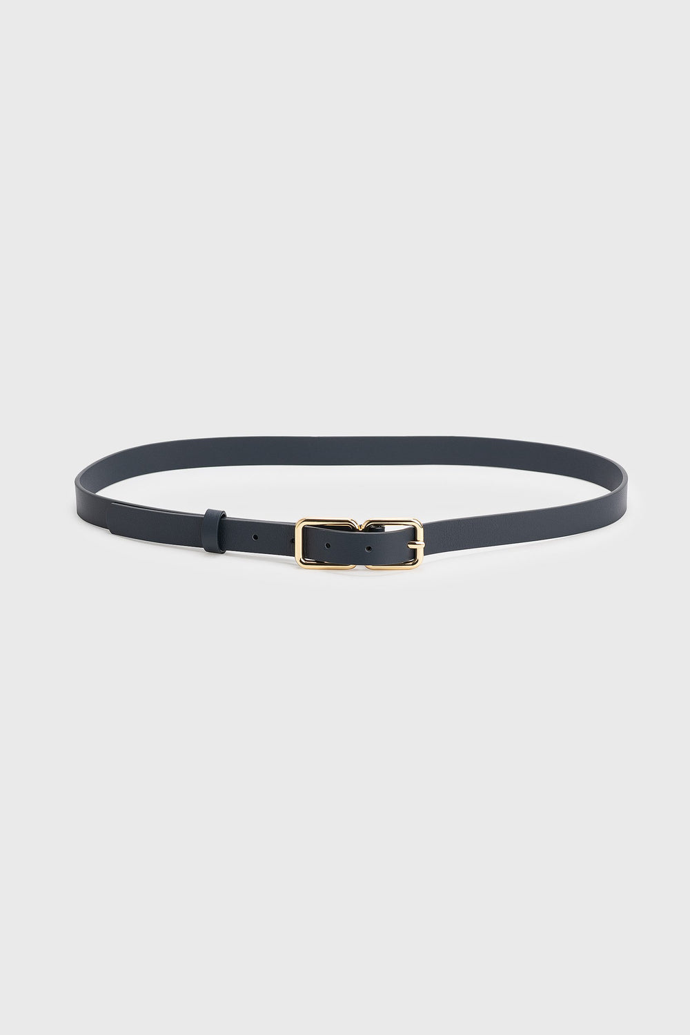 Belt with gold double buckle