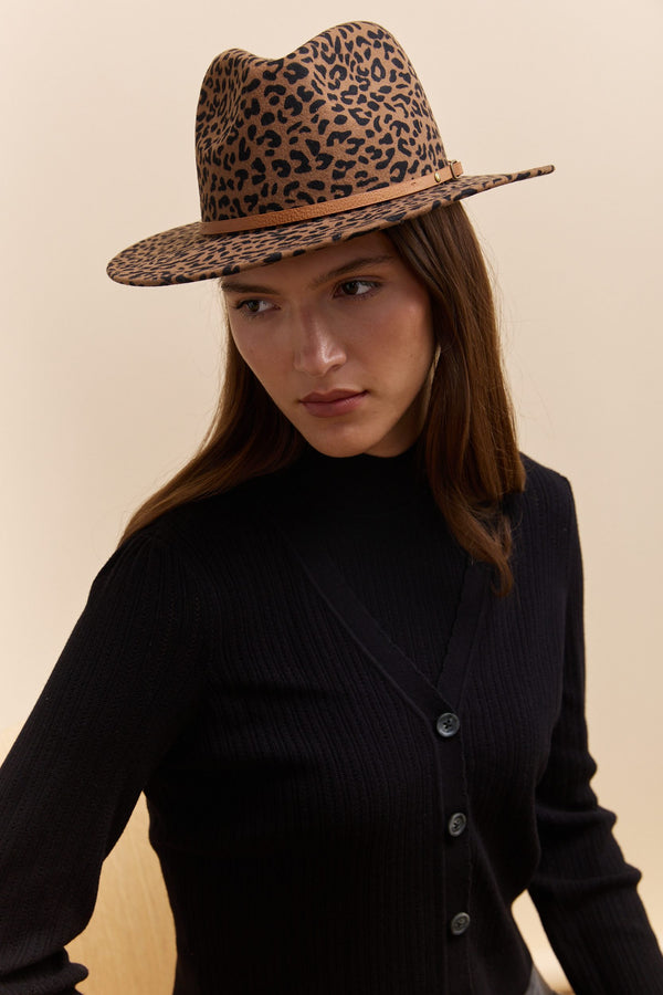 Leopard-print hat