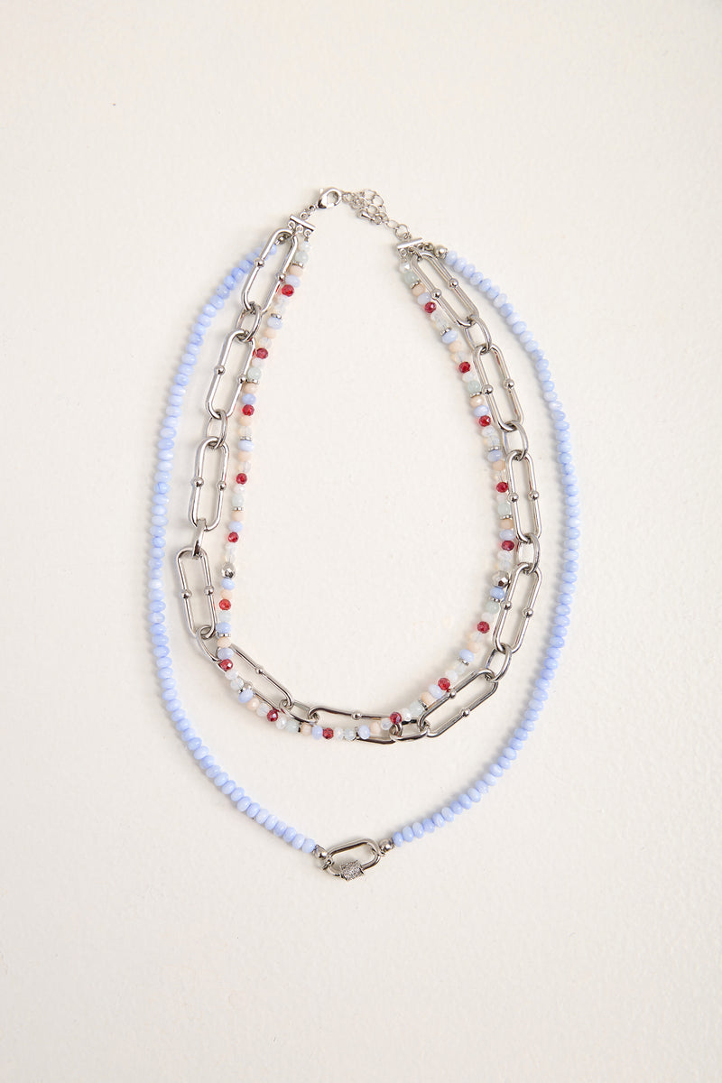 Multi row necklace