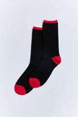 Ribbed socks with lurex detail