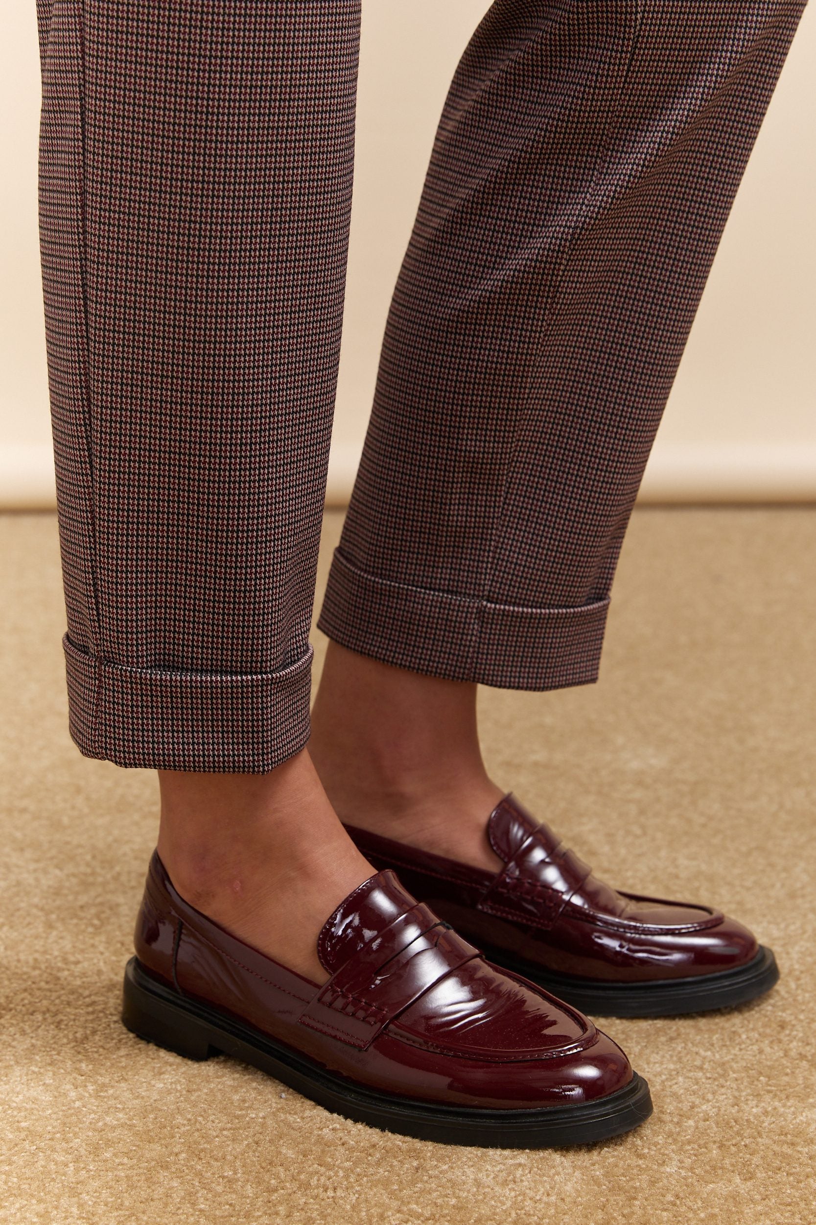 Patent leather loafer