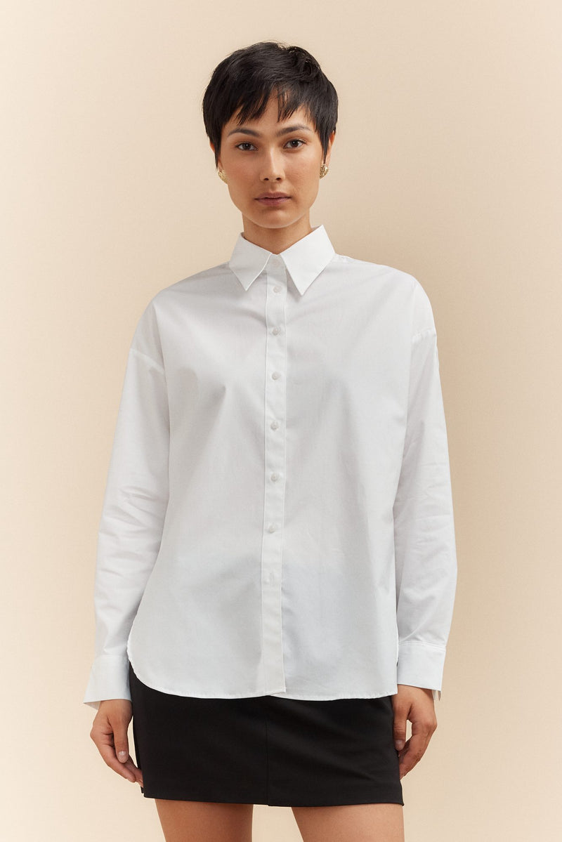 Oversized poplin shirt