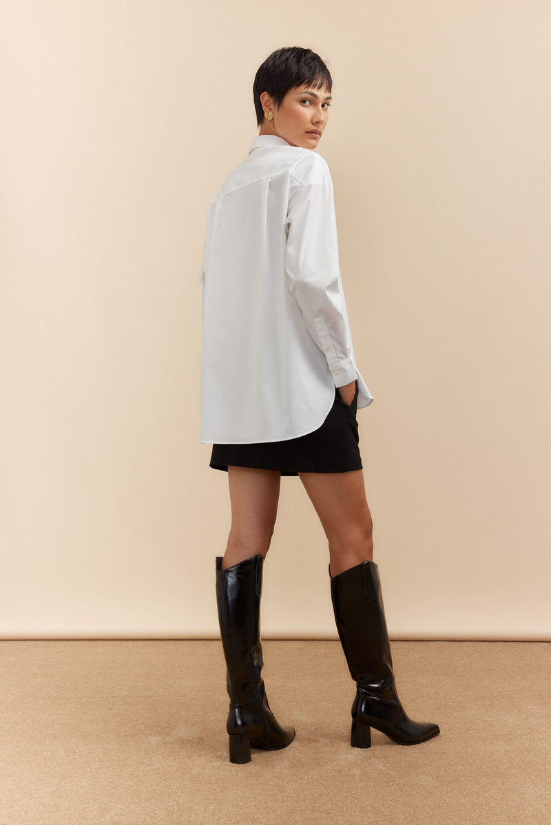 Oversized poplin shirt