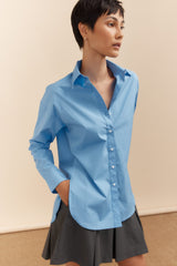 Oversized poplin shirt