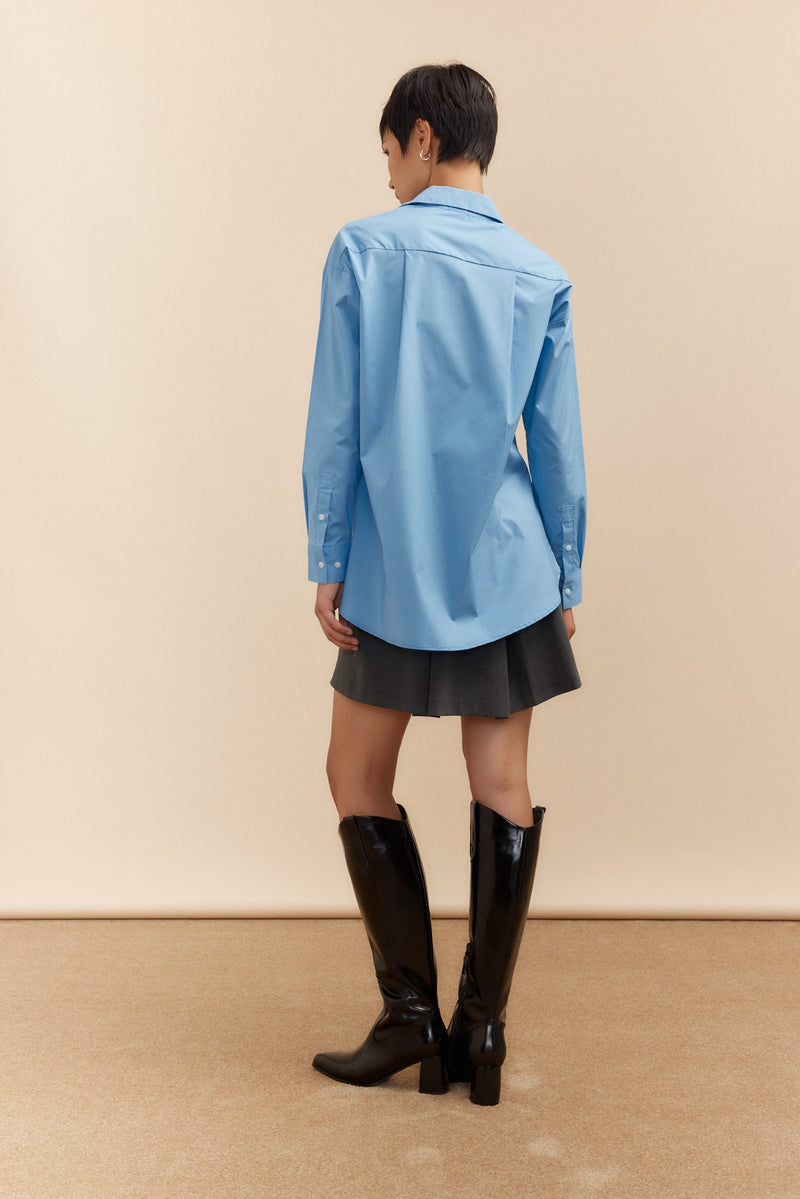 Oversized poplin shirt