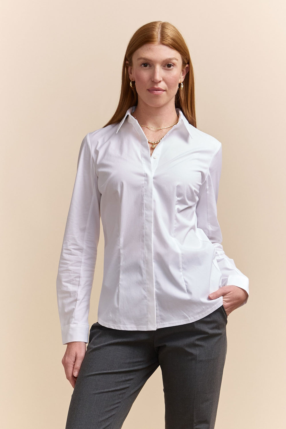 Basic poplin & jersey shirt