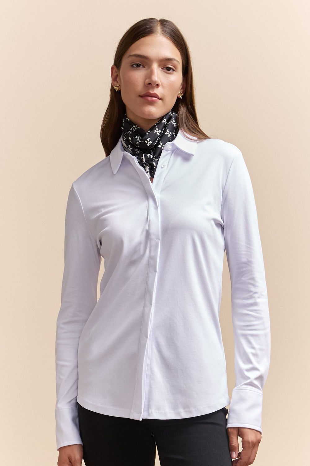 Mercerized cotton jersey shirt