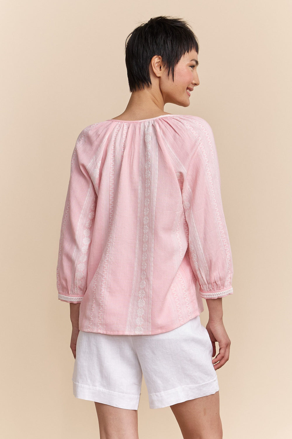 Blouse with embroidery details