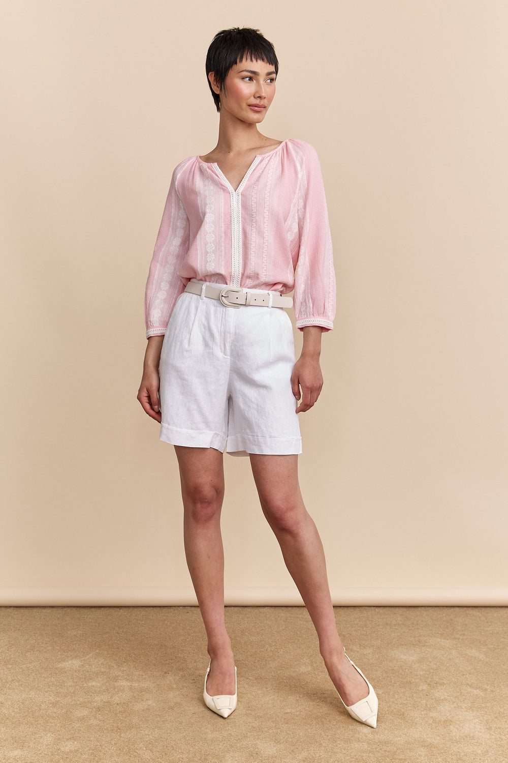 Blouse with embroidery details