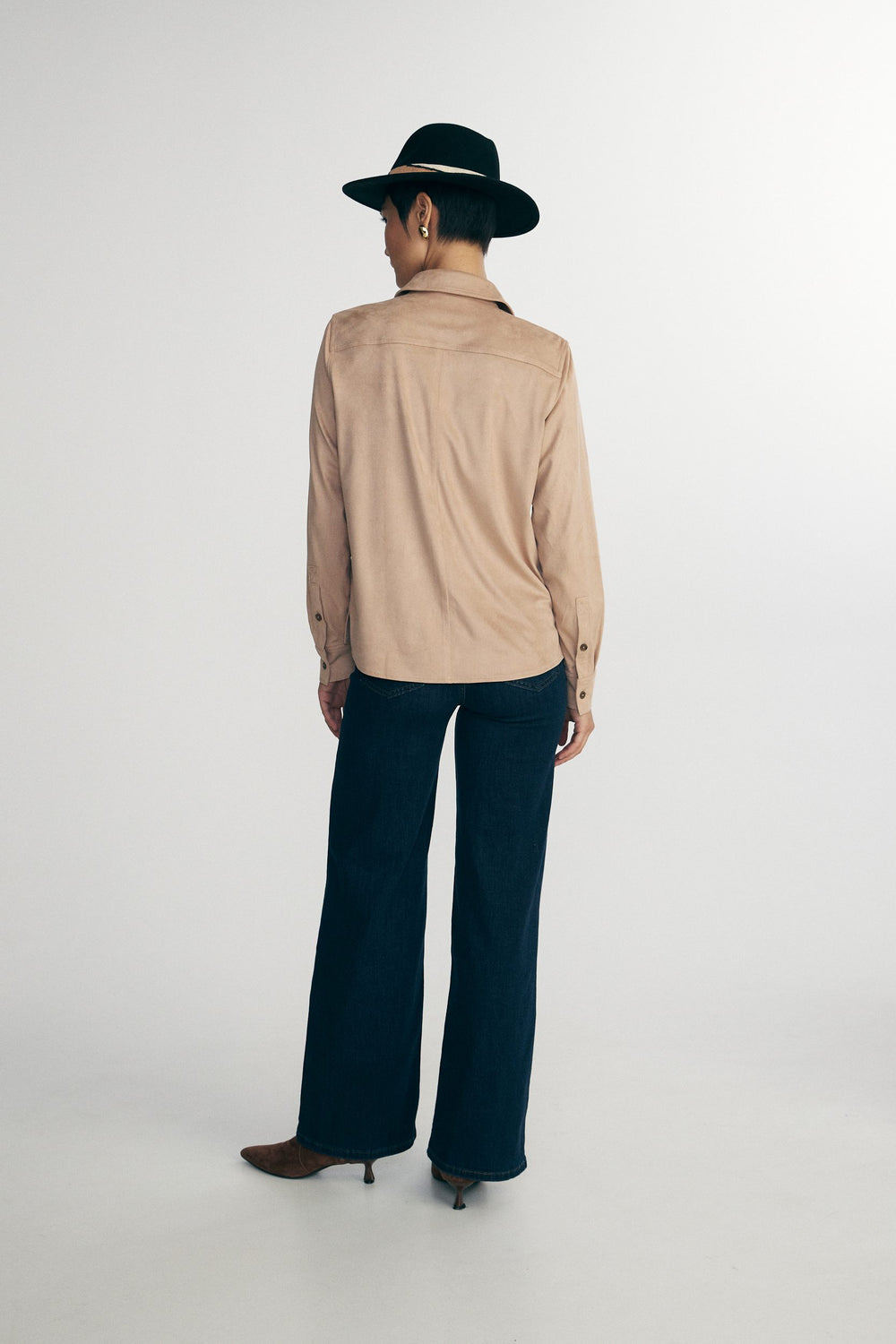 Vegan suede blouse