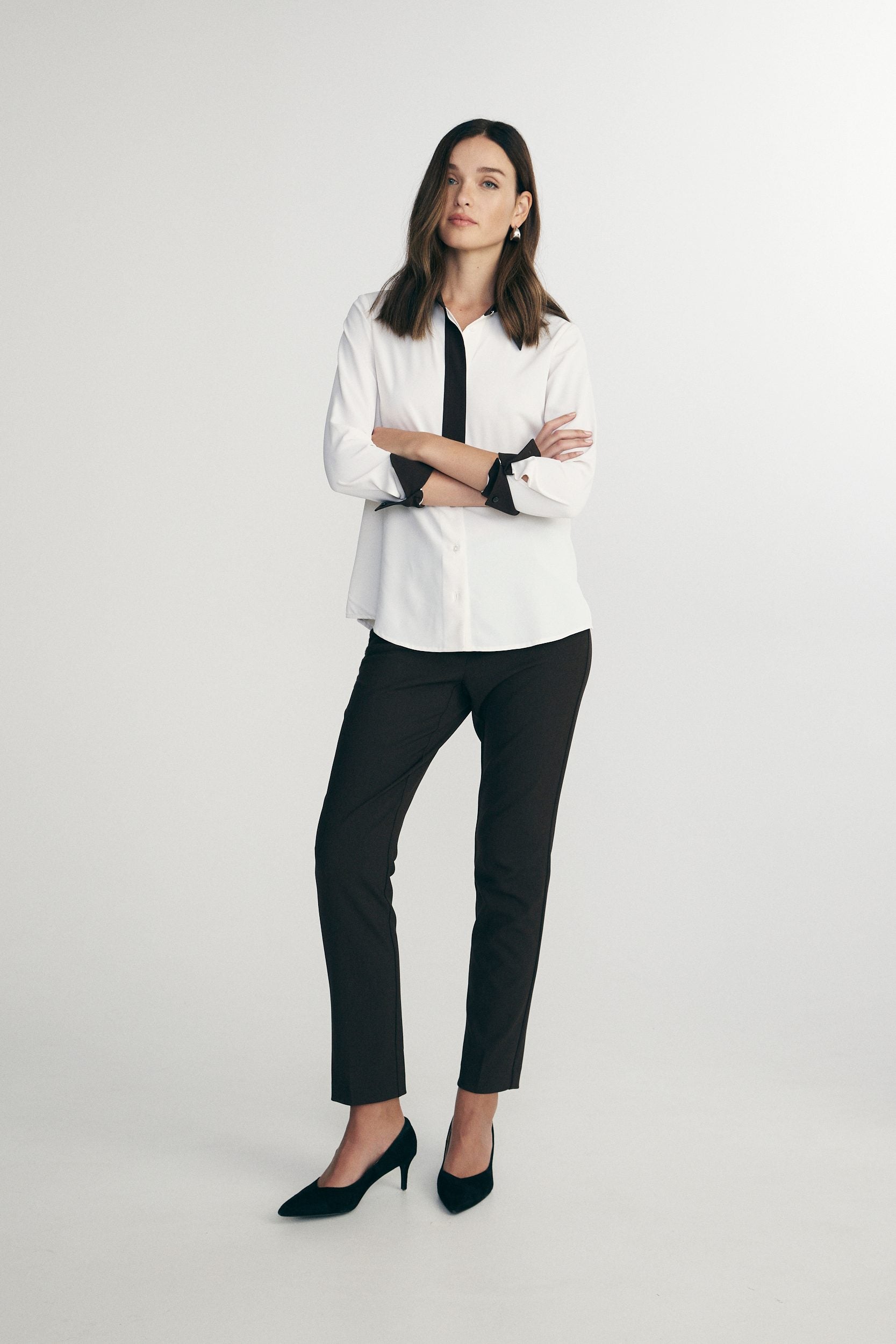 Regular shirt with long plaket