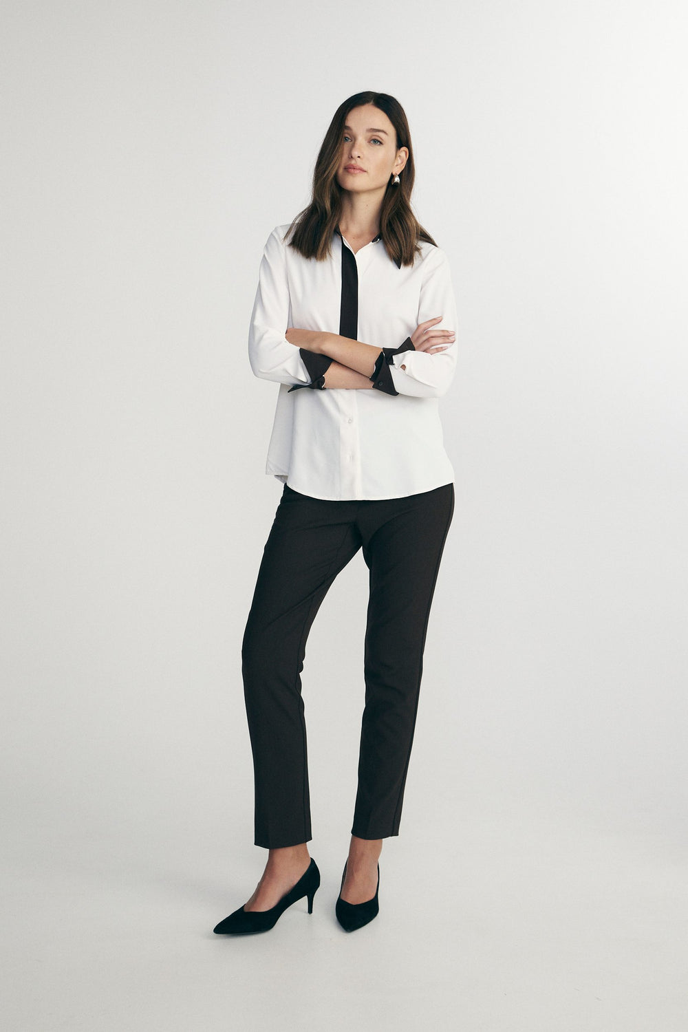 Regular shirt with long plaket