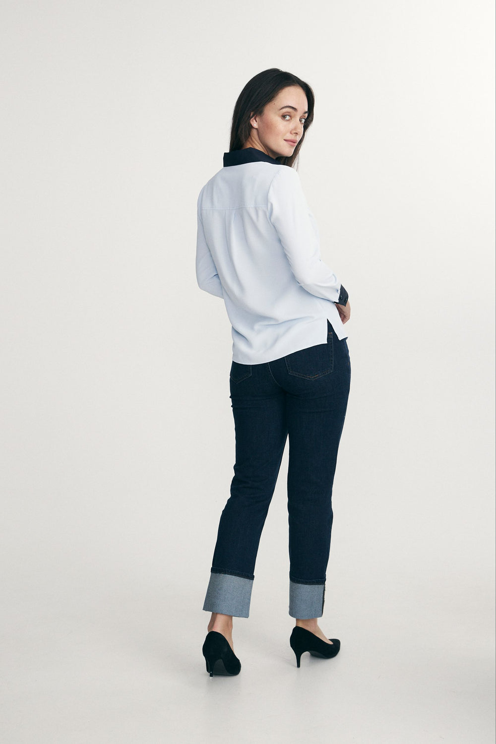 Regular shirt with long plaket