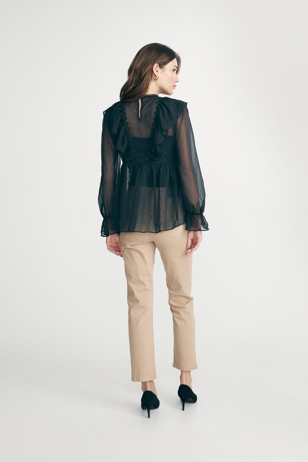 Gathered fluid blouse