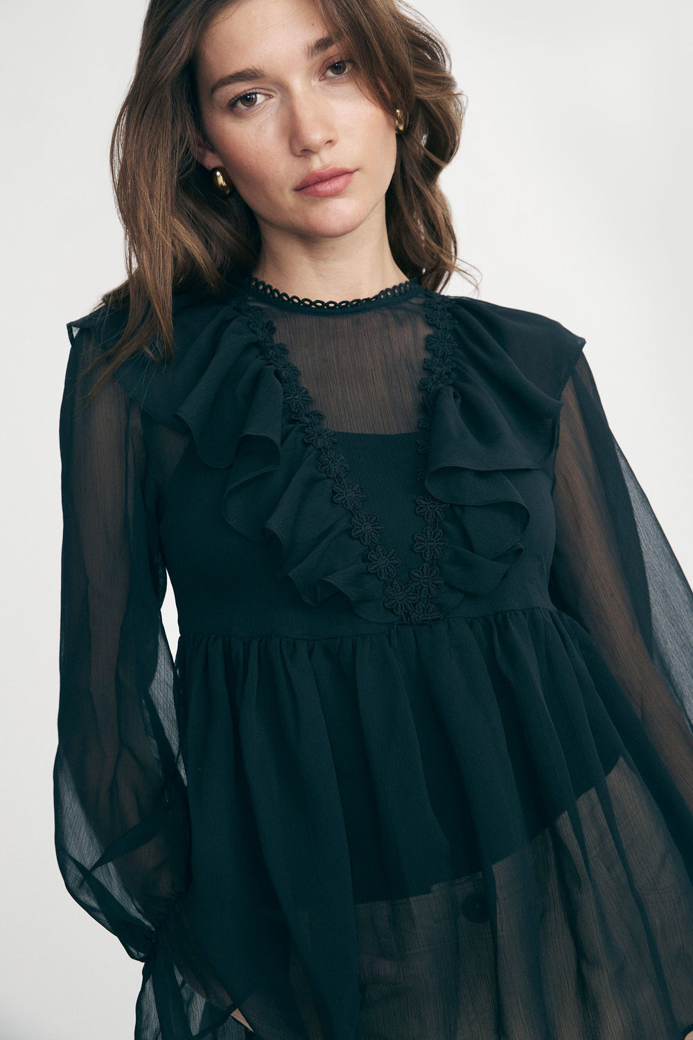 Gathered fluid blouse