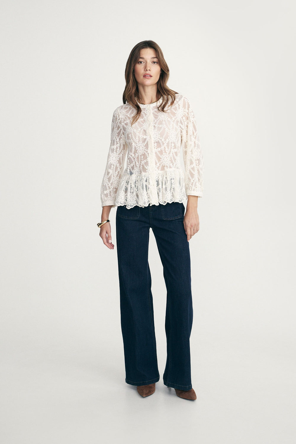 Floral lace blouse