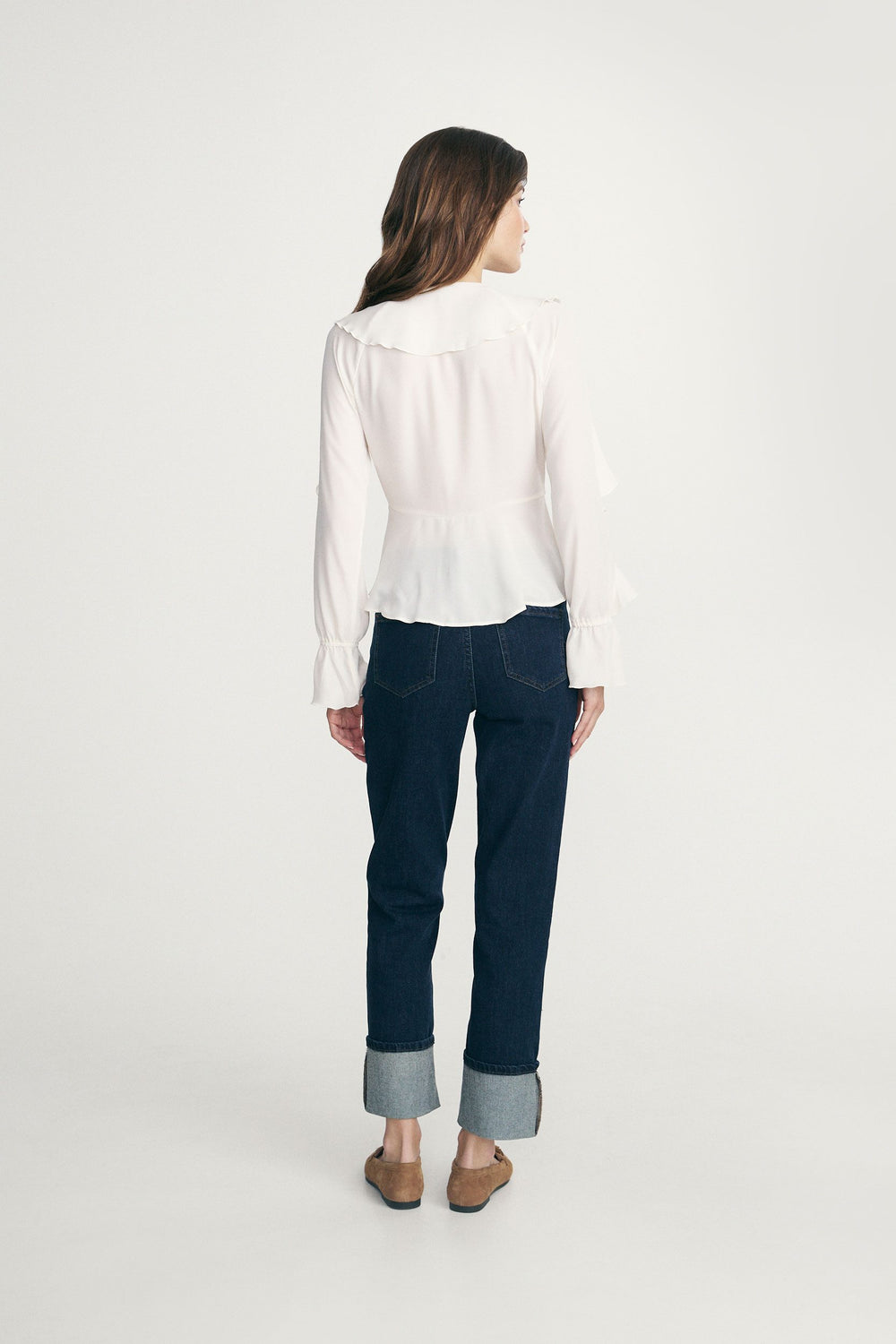 Ruffled fluid blouse