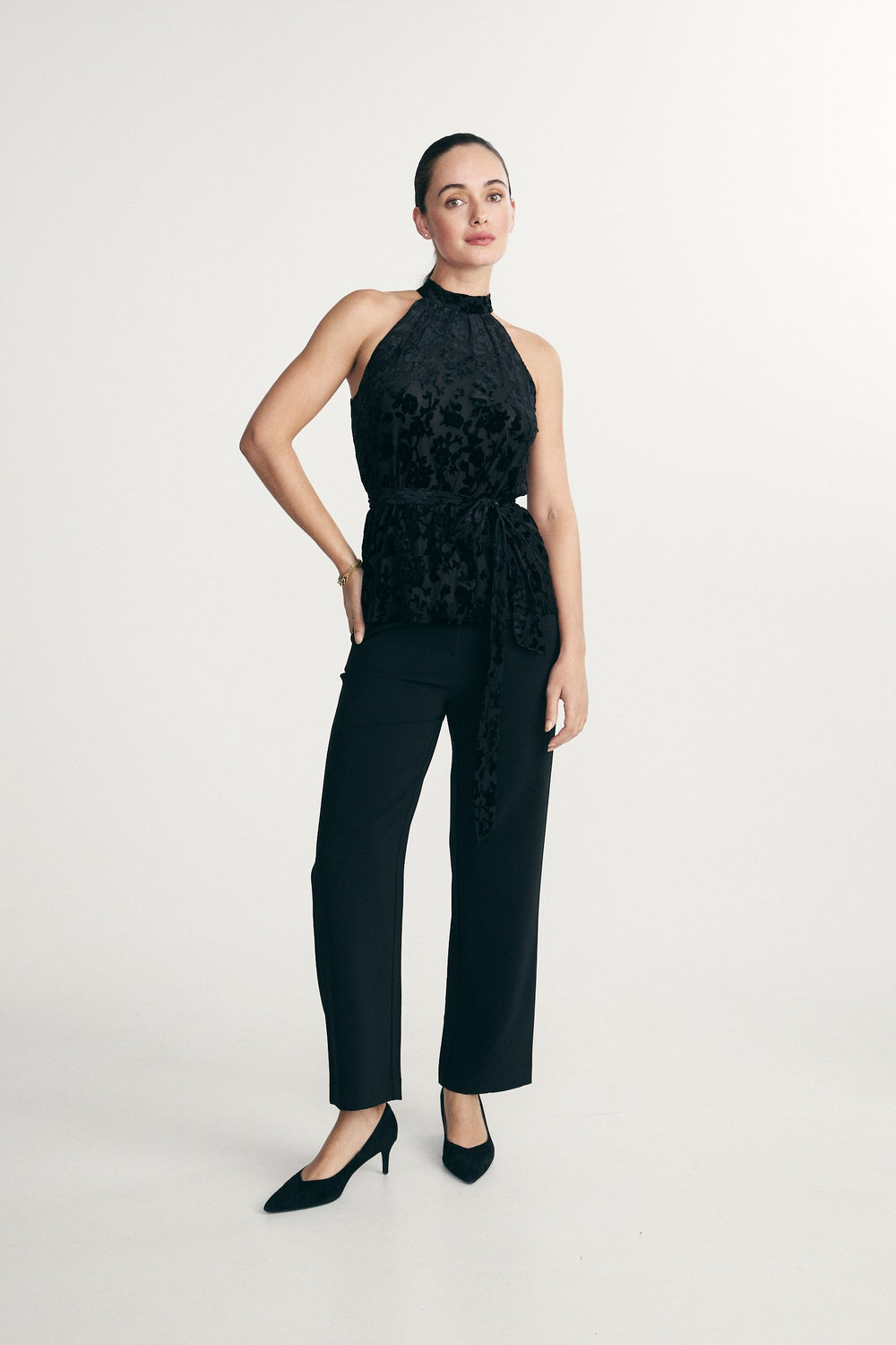 Halter top tied at back