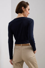 Long sleeve wrap top