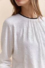 Sequined dropped shoulder top