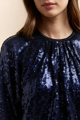 Sequined dropped shoulder top