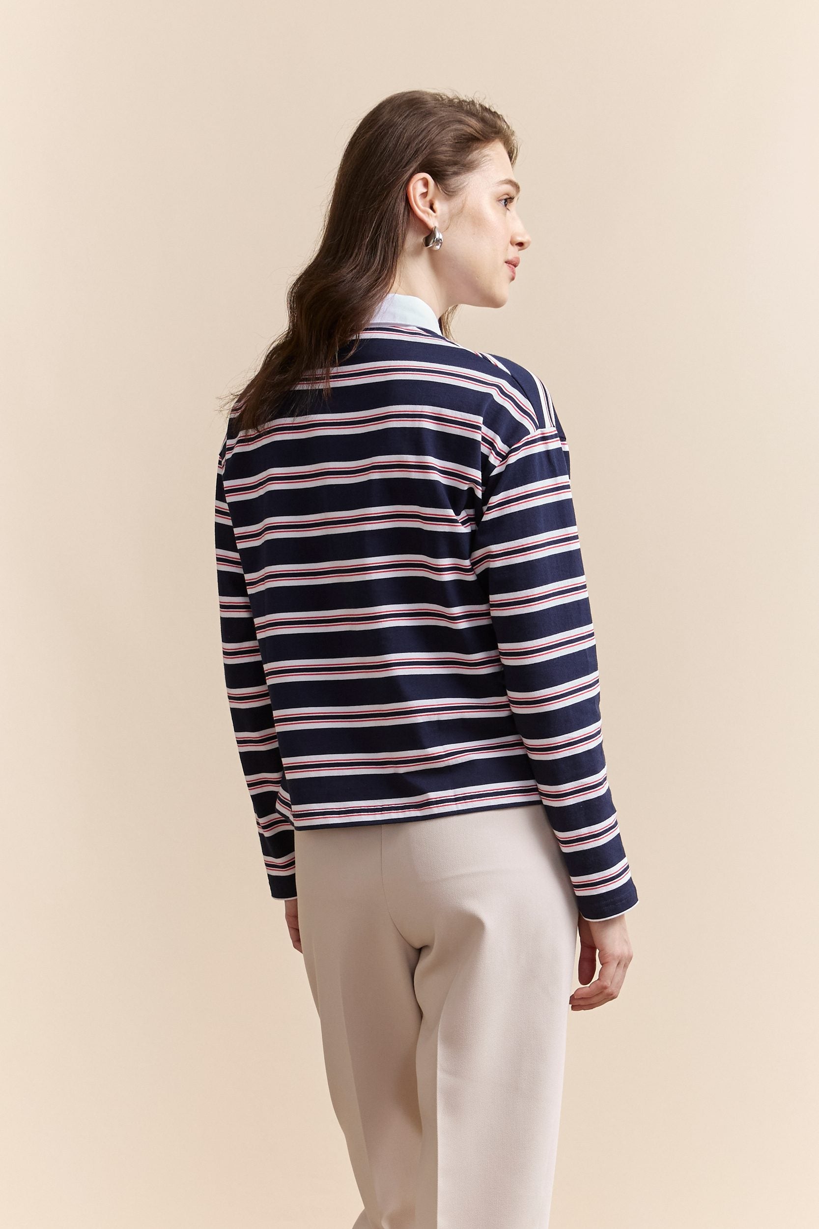 Striped rugby shirt