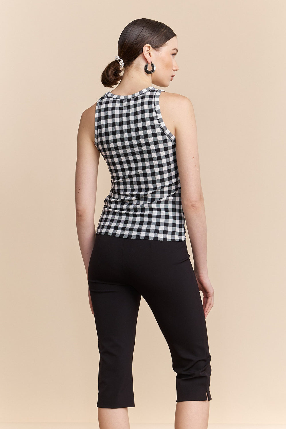 Gingham sleeveless top