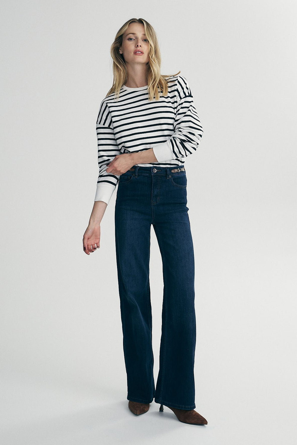 Striped oversize sweater