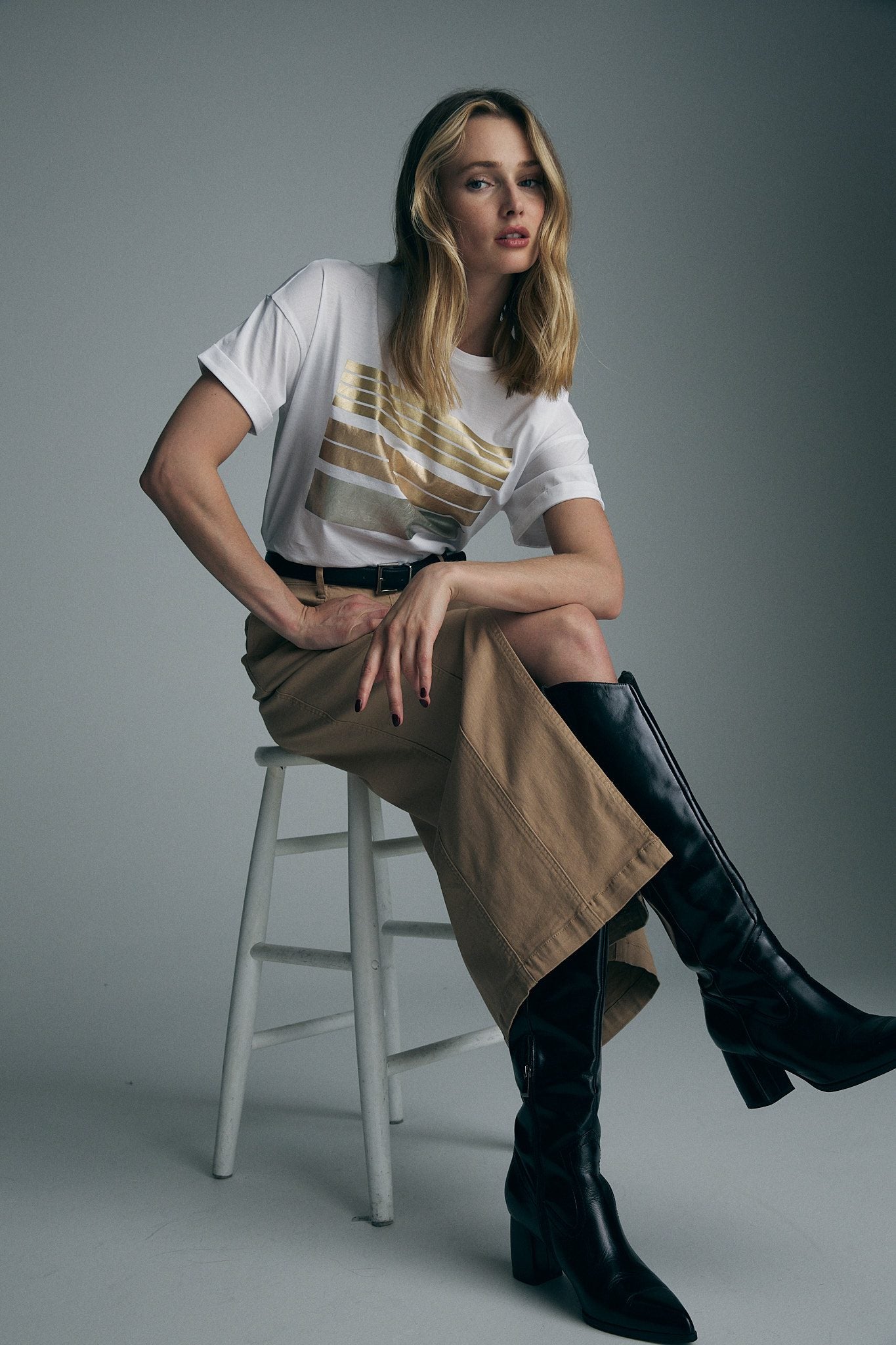 Printed boyfriend fit T-shirt