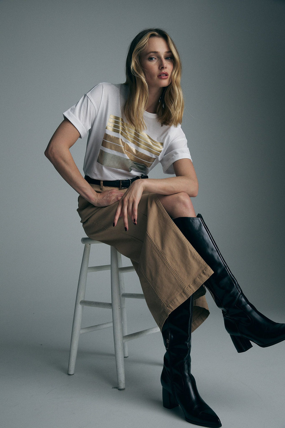 Printed boyfriend fit T-shirt