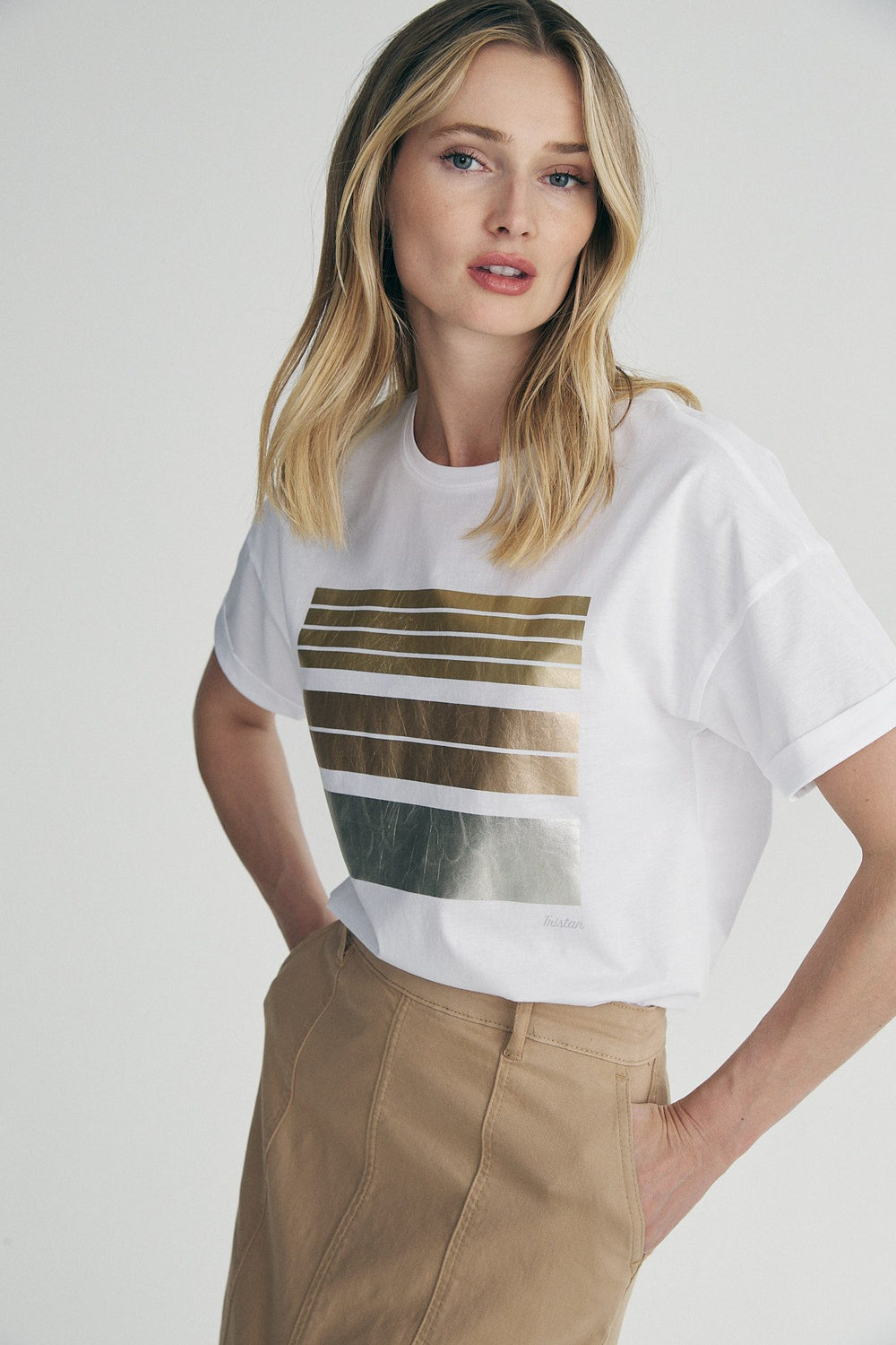 Printed boyfriend fit T-shirt