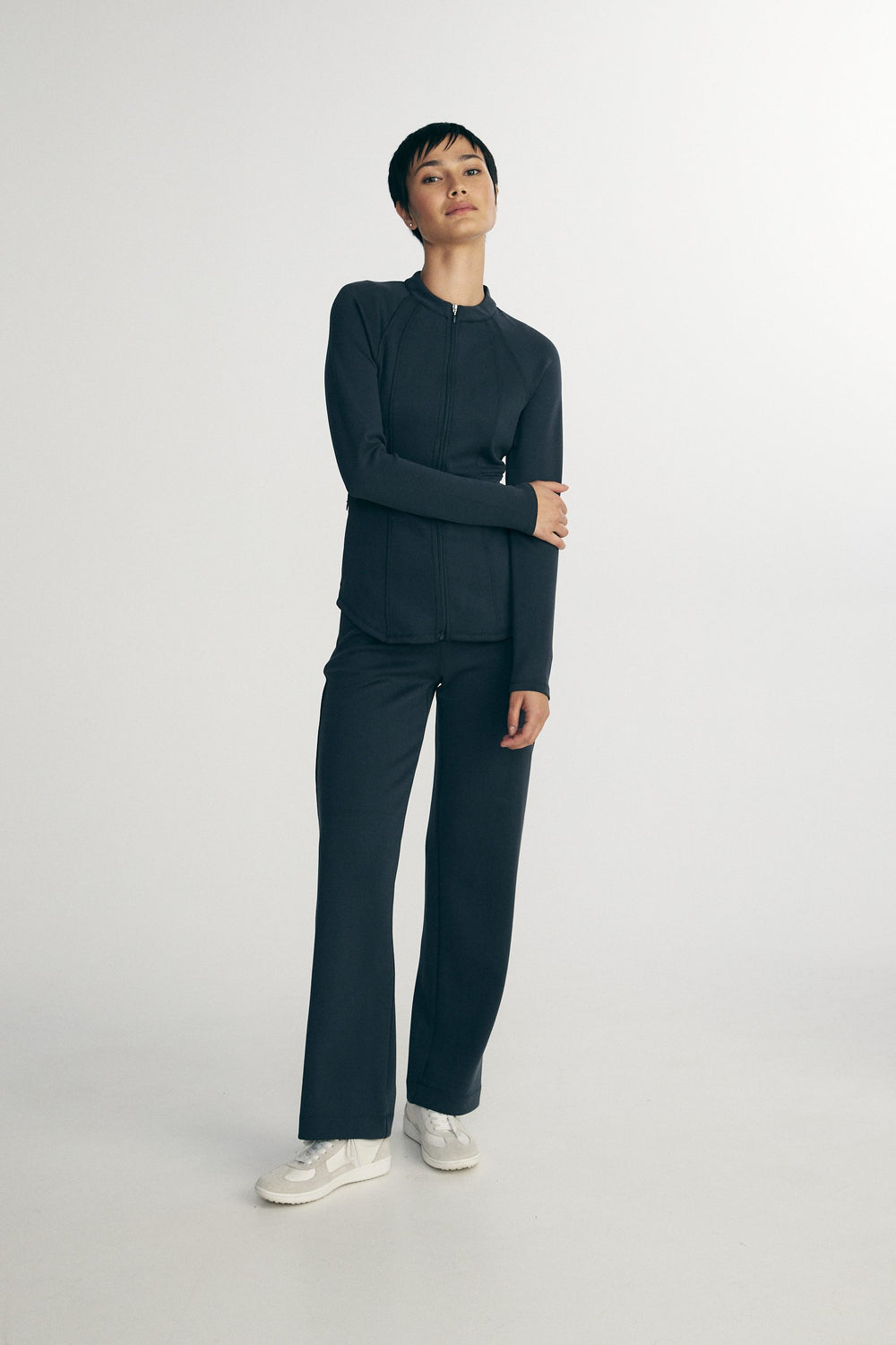 Ponte zip up cardigan