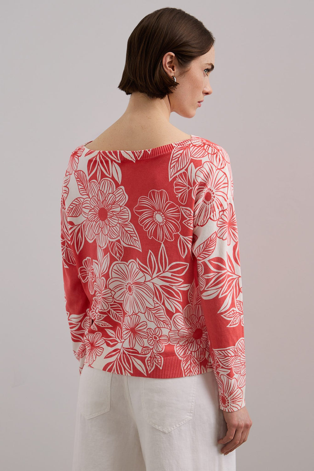 Floral print sweater