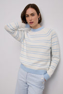 Crew neck striped sweater